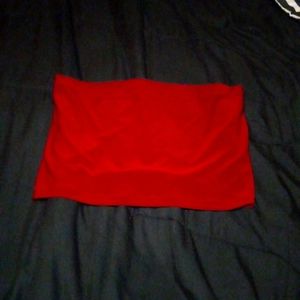 Its a red crop top and its very stretchy